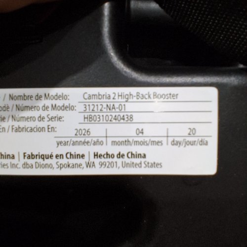DIONO CAMBRIA 2 XL DUAL LATCH CONNECTORS 2-IN-1 BELT POSITIONING BOOSTER SEAT HIGH BACK & BACKLESS BOOSTER - PINK (MODEL:31212-NA-01) image 2