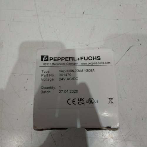 PEPPERL+FUCHS AUDIBLE SIGNAL HORN - 70 MM, 105DBA, 24 V AC/DC - BLACK (MODEL: VAZ-HORN-70 MM-105DBA) image 2