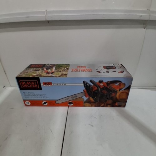 BLACK+DECKER **TOOL ONLY** CORDLESS CHAINSAW - 12" BLADE, 40V - ORANGE (MODEL: LCS1240) image 8