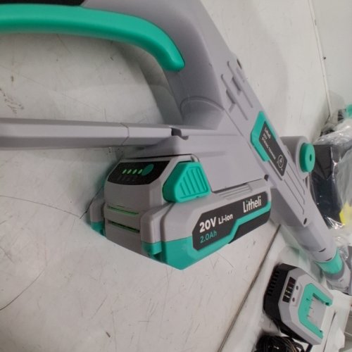 LITHELI CORDLESS STRING TRIMMER - 12" - 20V - GREY (MODEL: E1-GTBC) image 2