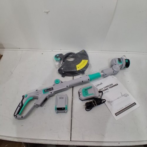 LITHELI CORDLESS STRING TRIMMER - 12" - 20V - GREY (MODEL: E1-GTBC) image 3