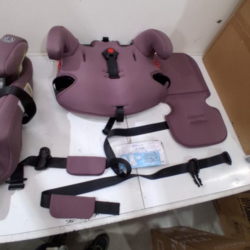 GRACO TRANZITIONS 3-IN-1 LIGHTWEIGHT ADJUSTABLE HEIGHT HARNESS BOOSTER CAR SEAT WITH CUP HOLDERS - 100LB MAX - PURPLE (MODEL: 2217080) image 4