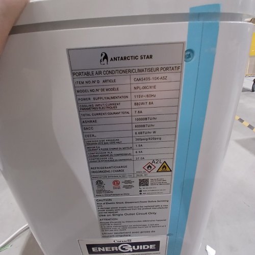 ANTARCTIC STAR 4-IN-1 PORTABLE AIR CONDITIONER/DEHUMIDIFIER/FAN WITH 24H TIMER, REMOTE CONTROL - 8,000BTU - 350 SQ. FT - WHITE (MODEL: NPL-06C/X1E) image 12