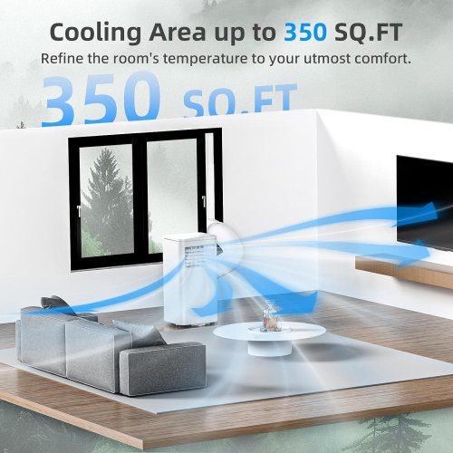 ANTARCTIC STAR 4-IN-1 PORTABLE AIR CONDITIONER/DEHUMIDIFIER/FAN WITH 24H TIMER, REMOTE CONTROL - 8,000BTU - 350 SQ. FT - WHITE (MODEL: NPL-06C/X1E) image 2