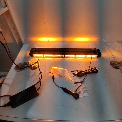 ASPL 126LED TRAFFIC ADVISOR LIGHT BAR WARNING STROBE - 26" - AMBER/BLACK image 2