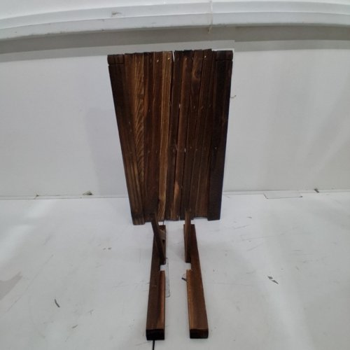 DECORATIVE EXPANDABLE WOOD GARDEN FENCE WITH STANDS - 11" - 45" X 19" - DARK BROWN image 3