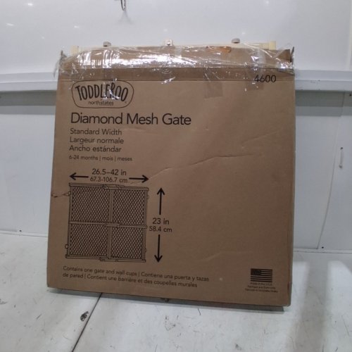 NORTH STATES TODDLEROO DIAMOND MESH WOOD GATE - 23" X 26.5-42" image 3