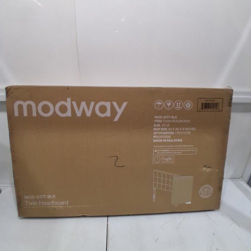 MODWAY EMILTY VINYLE HEADBOARD - TWIN - BLACK (MODEL: MOD-5177-BLK) image 4