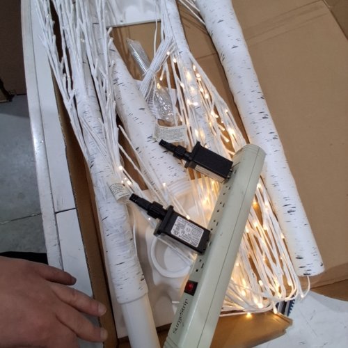 2PK NOWSTO LIGHTED BIRCH TREE LIGHT DECOR - 6FT - WHITE (MODEL: 001) image 2