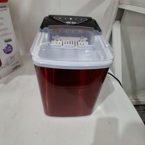 FRIGIDAIRE ICE MAKER - MAKES 26LBS/DAY - METALLIC RED (MODEL: EFIC123-SSRED) image 4