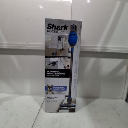 SHARK ROCKET PET ULTRA-LIGHT CORDED STICK & HANDHELD VACUUM CLEANER - BLUE & GREY (MODEL: HV300C V5) image 11