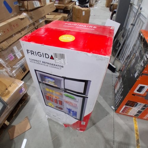 FRIGIDAIRE STAINLESS STEEL 2 DOOR FRIDGE/FREEZER - 4.5 CU. FT. - SILVER/BLACK (MODEL: EFR463-B) image 11