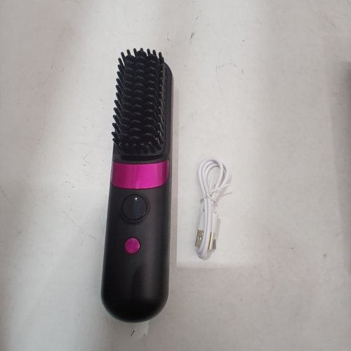 F9 PORTABLE WIRELESS STRAIGHTENING COMB WITH USB RECHARGEABLE & 3-TEMPERATURE SETTINGS, EQUIPPED WITH AN LED DISPLAY PANEL - BLACK image 2