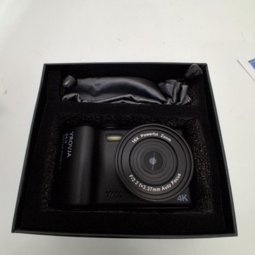 YROVJA DIGITAL CAMERA WITH 80° FLIP SCREEN AND 16X ZOOM -4K - 128G - BLACK image 4
