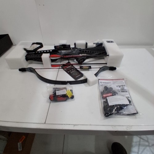 BARNETT WILDCAT CRX LIGHTWEIGHT TATICAL RECURVE CROSSBOW WITH RED/GREEN 3 DOT SCOPE, QUICK DETACH QUIVER & 2 HEADHUNTER BOLTS - 280 FPS - 66LBS - BLACK/RED (MODEL: BAR78232) image 2