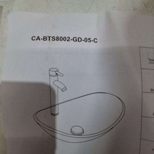 SOLIDEE BOAT SHAPED BASIN ARTISTIC GLASS VESSEL SINK - 21.7" X 13.4" X 6.4" - YELLOW GOLD (MODEL: CA-BTS8002-GD-05-C) image 2