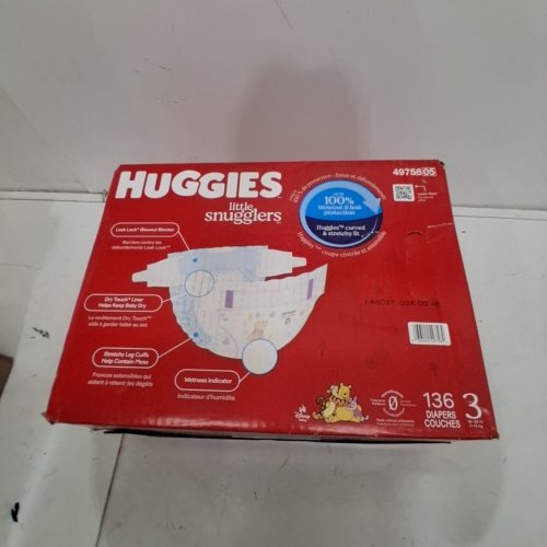 136PK HUGGIES LITTLE SNUGGLERS DISPOSABLE DIAPERS - SIZE 3 - DISNEY BABY WINNIE THE POOH image 4