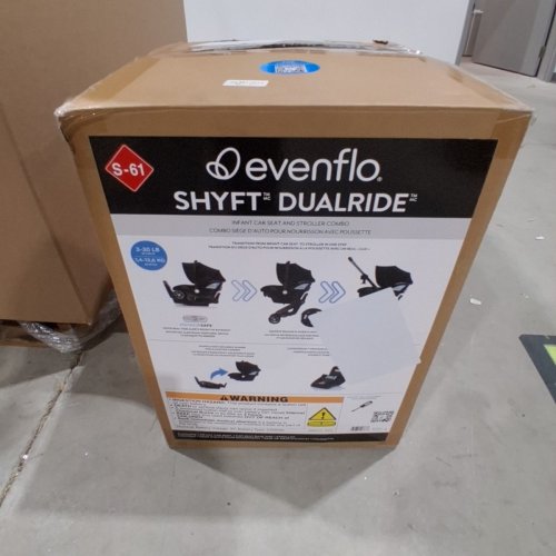 EVENFLO SHYFT DUALRIDE INFANT CAR SEAT STROLLER COMBO - BEAUFORT BLACK (MODEL: CS150112460C) image 5