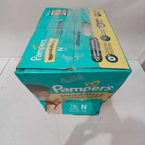 136PK PAMPERS SWADDLERS SKIN SAFE DISPOSABLE DIAPERS - NEWBORN image 3