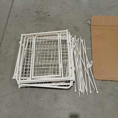 8 PANEL ROLLICK OUTDOOR DOG PLAYPEN - 40" - WHITE - (MODEL: 121-4008-WH-23V22) image 3