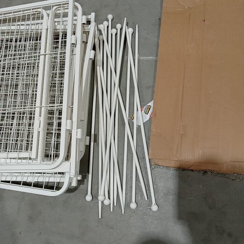8 PANEL ROLLICK OUTDOOR DOG PLAYPEN - 40" - WHITE - (MODEL: 121-4008-WH-23V22) image 4