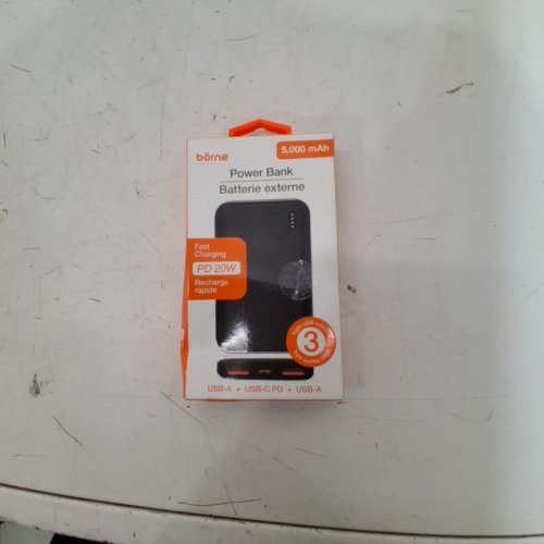 BORNE POWER BANK - 5000 MAH, 20W - BLACK image 2