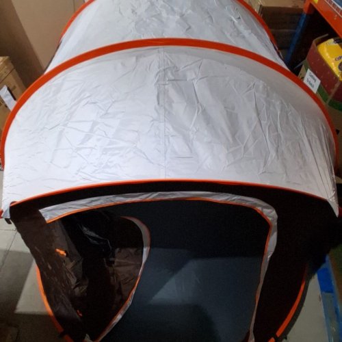 ECHOSMILE INSTANT POP-UP CAMPING TENT - 4-PERSON - WHITE/ORANGE (MODEL: LTT280-HB) image 7