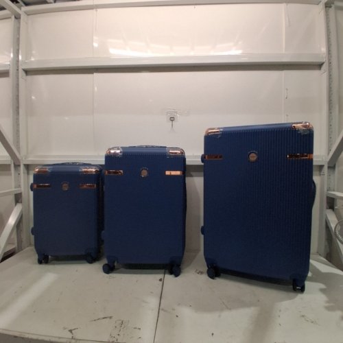 3PC IMGADGETS HARDCASE LIGHTWEIGHT DUAL SPINNER LUGGAGE SET - NAVY BLUE image 2