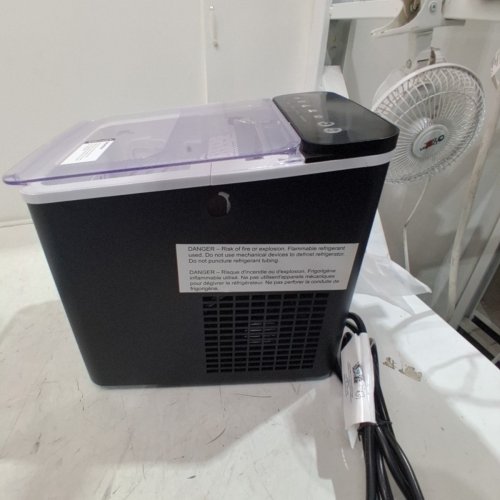 EUHOMY COUNTERTOP ICE MAKER WITH ICE SCOOP AND BASKET - MAKES 26.5LB / DAY - BLACK (MODEL: IM021-B) image 7