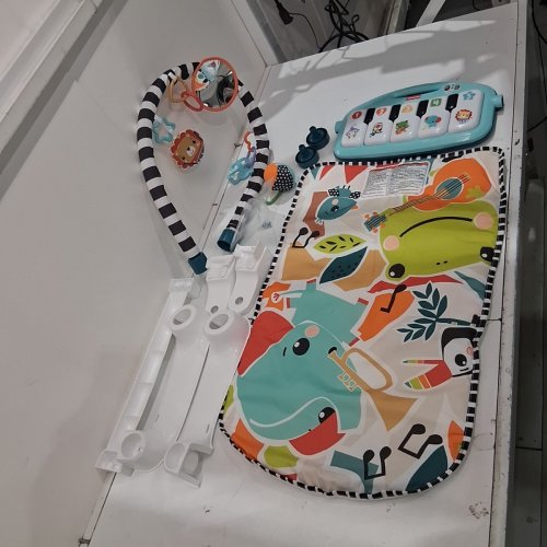 FISHER-PRICE 4-IN-1 BABY MUSICAL GLOW AND GROW KICK & PLAY PIANO GYM PLAYMAT - AGES 0+ MONTHS - BLUE (MODEL: HVX56-9997) image 4