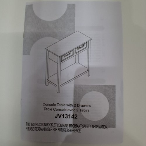 COSTWAY 2-DRAWER HALLWAY CONSOLE TABLE - WHITE (MODEL: JV13142WH) image 6