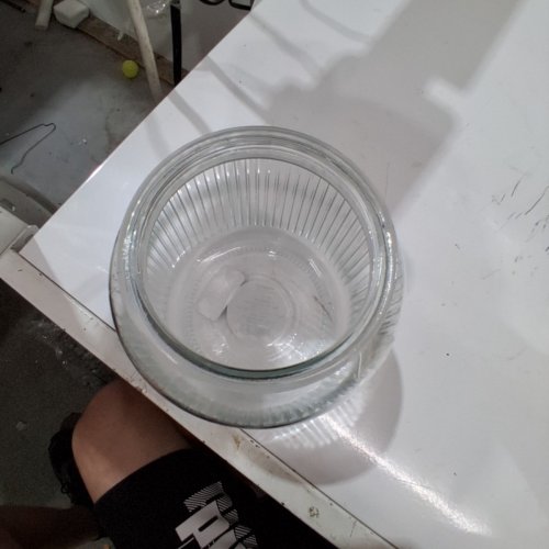 THRESHOLD RIBBED GLASS BATHROOM CANISTER -6'' - CLEAR image 4