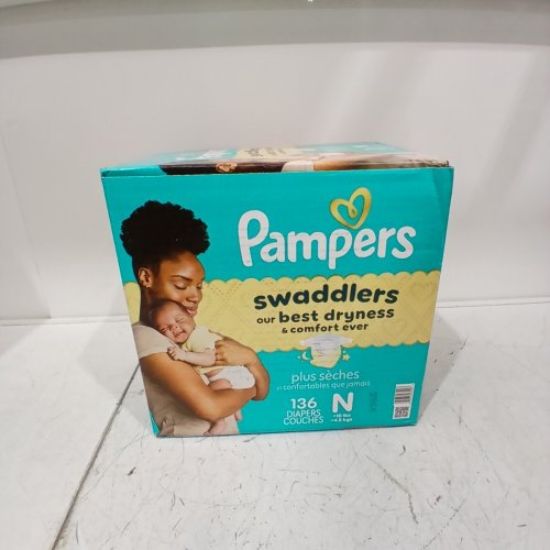 136PK PAMPERS SWADDLERS DIAPERS - NEWBORN SIZE image 3