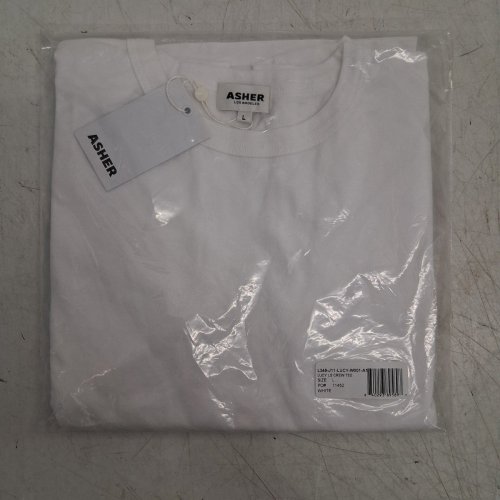 WOMEN'S ASHER LUCY LONG SLEEVE CREW TEE - LARGE - WHITE (STYLE: L249-J11-LUCY-W001-A1) image 2