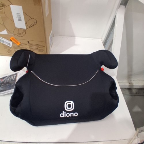 DIONO SOLANA NO LATCH SINGLE BACKLESS BOOSTER CAR SEAT WITH CUP HOLDERS- 40LBS-120LBS - BLACK (MODEL: 32050-NA-01) image 3