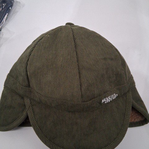 UNISEX CLAPE WINTER HAT WITH EAR FLAPS THERMAL BASEBALL CAP - OSFM - GREEN image 2