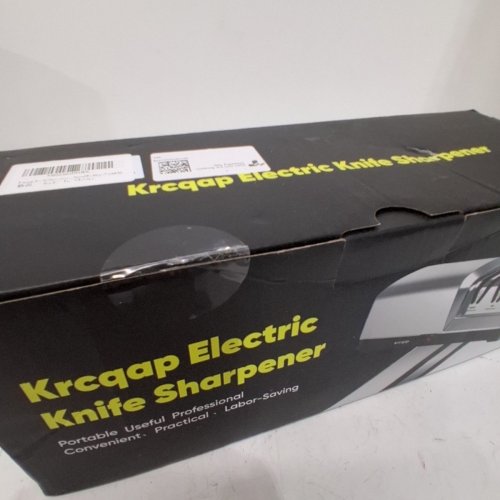KRCQAP ELECTRIC 3-STAGE DIAMOND ABRASIVE KNIFE SHARPENER - 15° GUIDE ANGLE - STAINLESS STEEL image 7