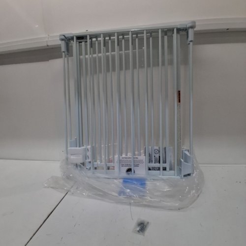 REGALO FLEXI EXTRA WIDE METAL WALK THROUGH SAFETY GATE - 28-76" WIDE, 30" HIGH - WHITE (MODEL: 1175 DS) image 2