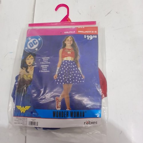 4PC RUBIES WONDER WOMAN COSTUME - SMALL (4/6) - RED BLUE GOLD (STYLE: WONDER WOMAN) image 2