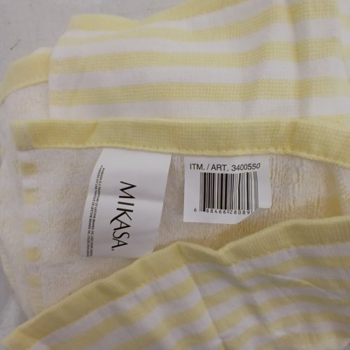5PC MIKASA KITCHEN TOWELS - 17" X 28" - YELLOW/ LEMONS/WHITE/BLUE (MODEL:3400550) image 2