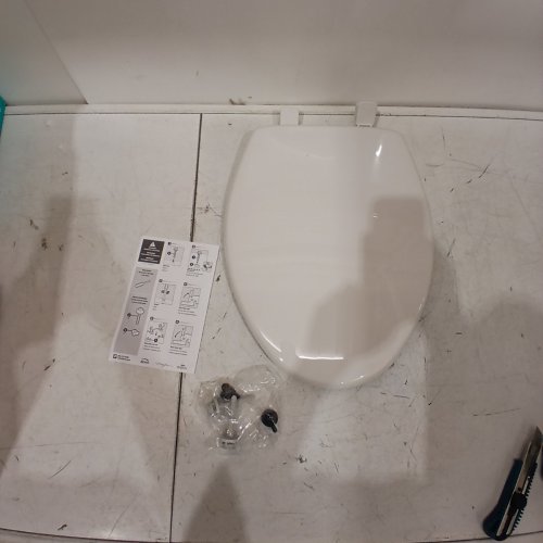 BEMIS ECONOMY PLASTIC ELONGATED TOILET SEAT - WHITE (MODEL: 7300SLEC 000) image 2