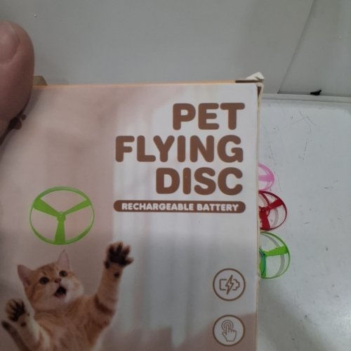9PC RECHARGEABLE FLYING DISC CAT TOY - MULTI-COLOUR image 3
