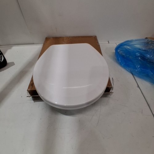 CENTOCO ROUND CENTOCORE MOLDED HEAVY DUTY TOILET SEAT - 17" - WHITE (MODEL: DS700-001) image 3
