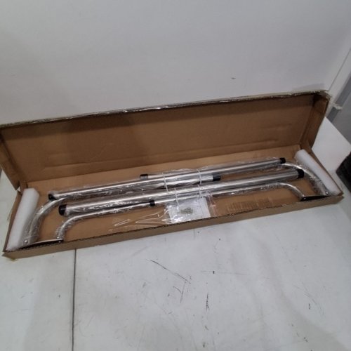 FUMLYATE CURVED DOUBLE CURTAIN ROD - 28"-48" -BRUSHED NICKEL (MODEL:‎FA-049) image 2