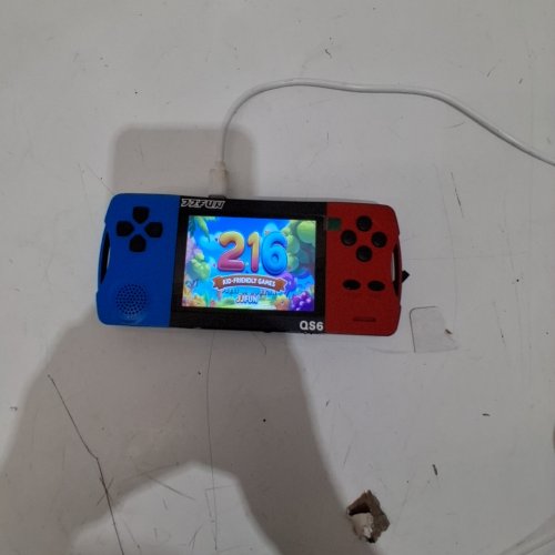 JJFUN RETRO HANDHELD GAME CONSOLE - 100+ GAMES - 3.2" IPS SCREEN - RED/BLUE (MODEL: QS6) image 2