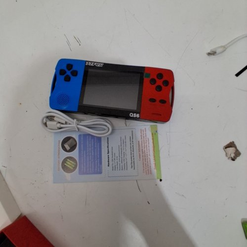 JJFUN RETRO HANDHELD GAME CONSOLE - 100+ GAMES - 3.2" IPS SCREEN - RED/BLUE (MODEL: QS6) image 3