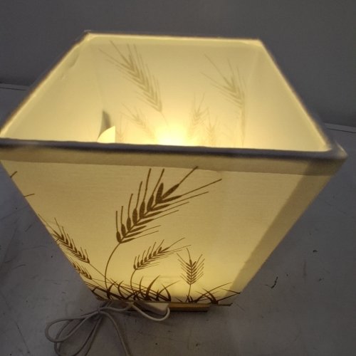MODERN DECORATIVE USB POWERED BEDSIDE LAMP - 8" - CREAM/BROWN image 2