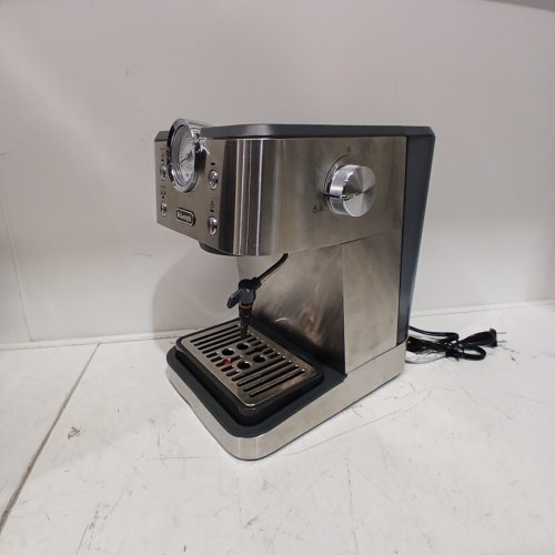 DELONGHI LINEA CLASSIC ESPRESSO MACHINE WITH MILK FROTHER - SILVER (MODEL: ‎EM450M) image 3