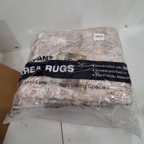 LOONGRUG WASHABLE NEUTRAL MODERN AREA RUG - 8FT X 10FT - BROWN image 3