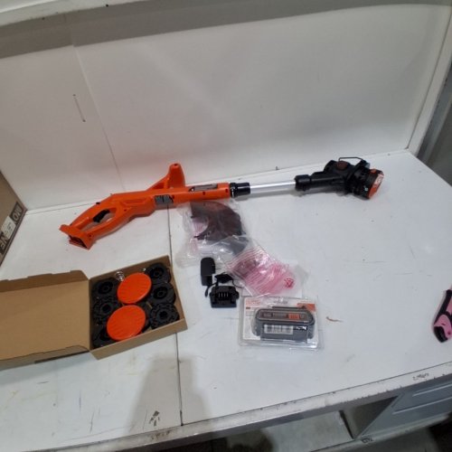 BLACK+DECKER CORDLESS STRING TRIMMER/EDGER WITH BATTERY - 10" - 20V - BLACK/ORANGE (MODEL: LST201) image 2